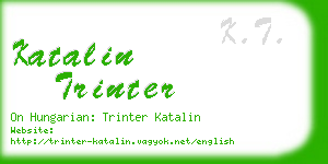 katalin trinter business card